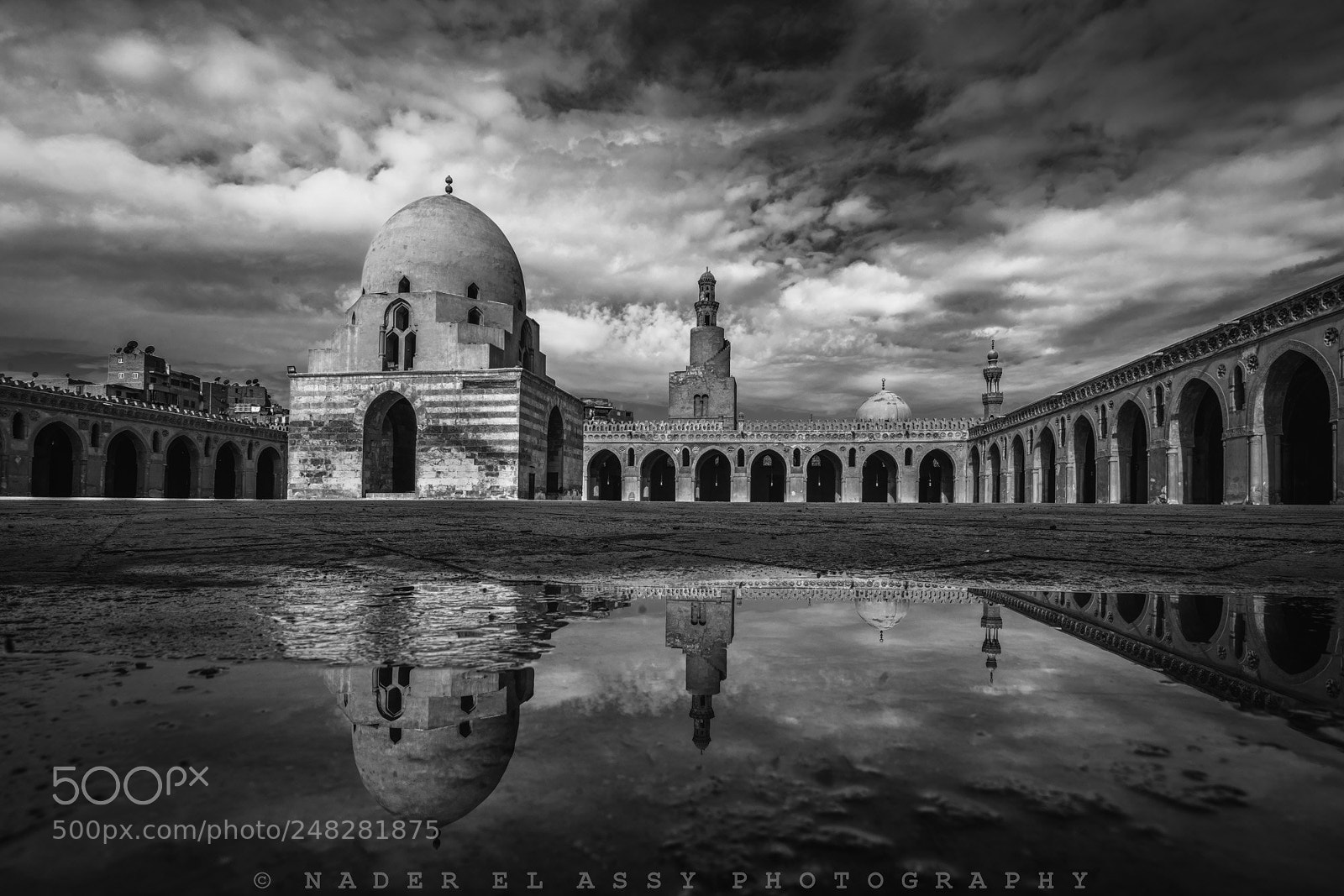 Sony a7R II sample photo. Mosque in reflection photography
