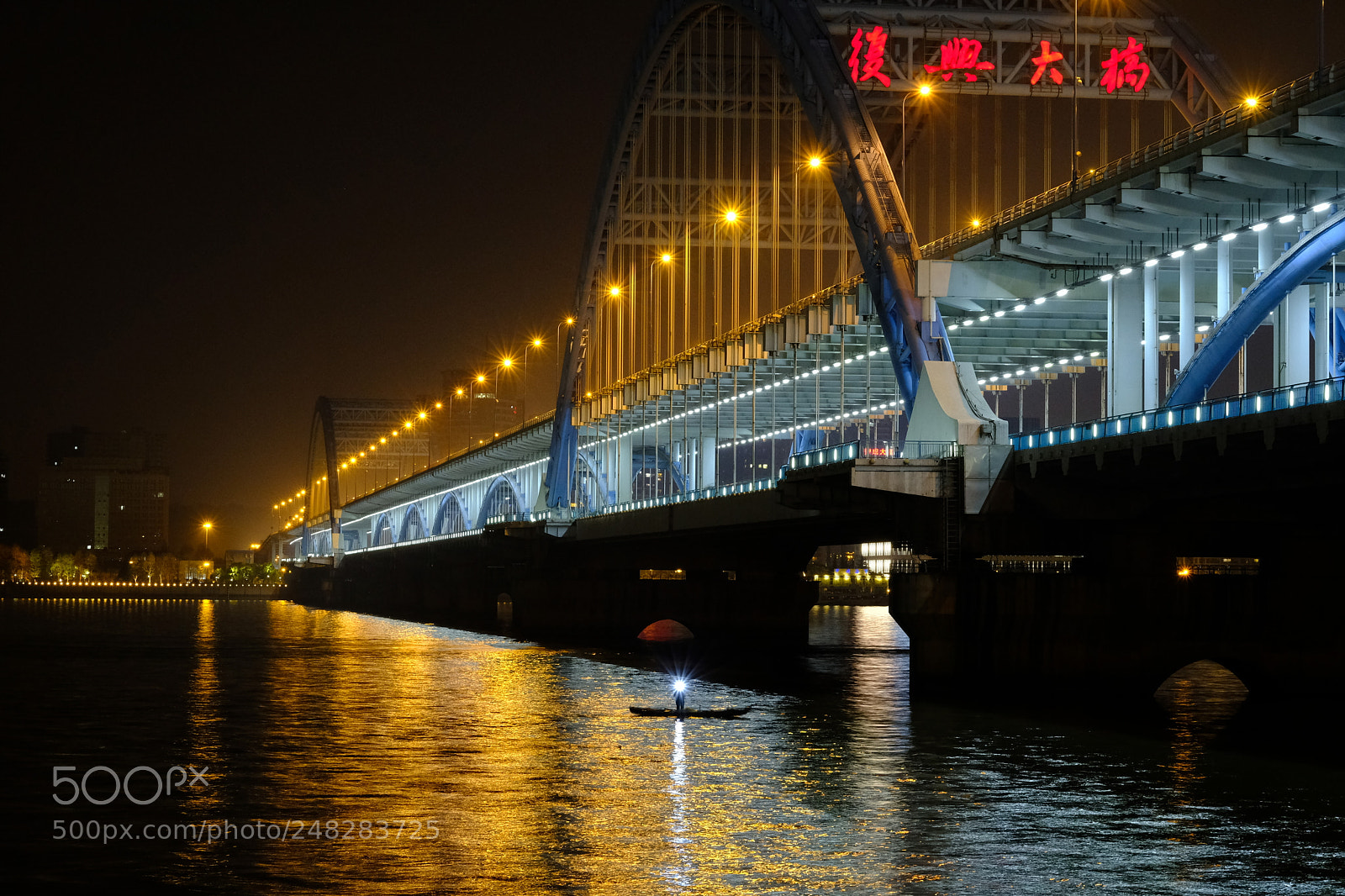 Fujifilm X-T2 sample photo. Hangzhou night fisherman photography