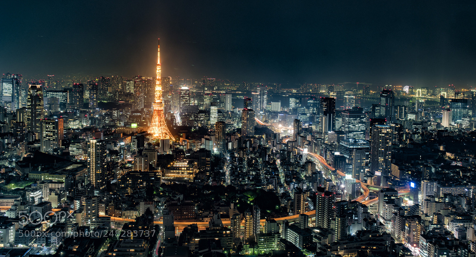 Sony a7R II sample photo. Towering over tokyo photography