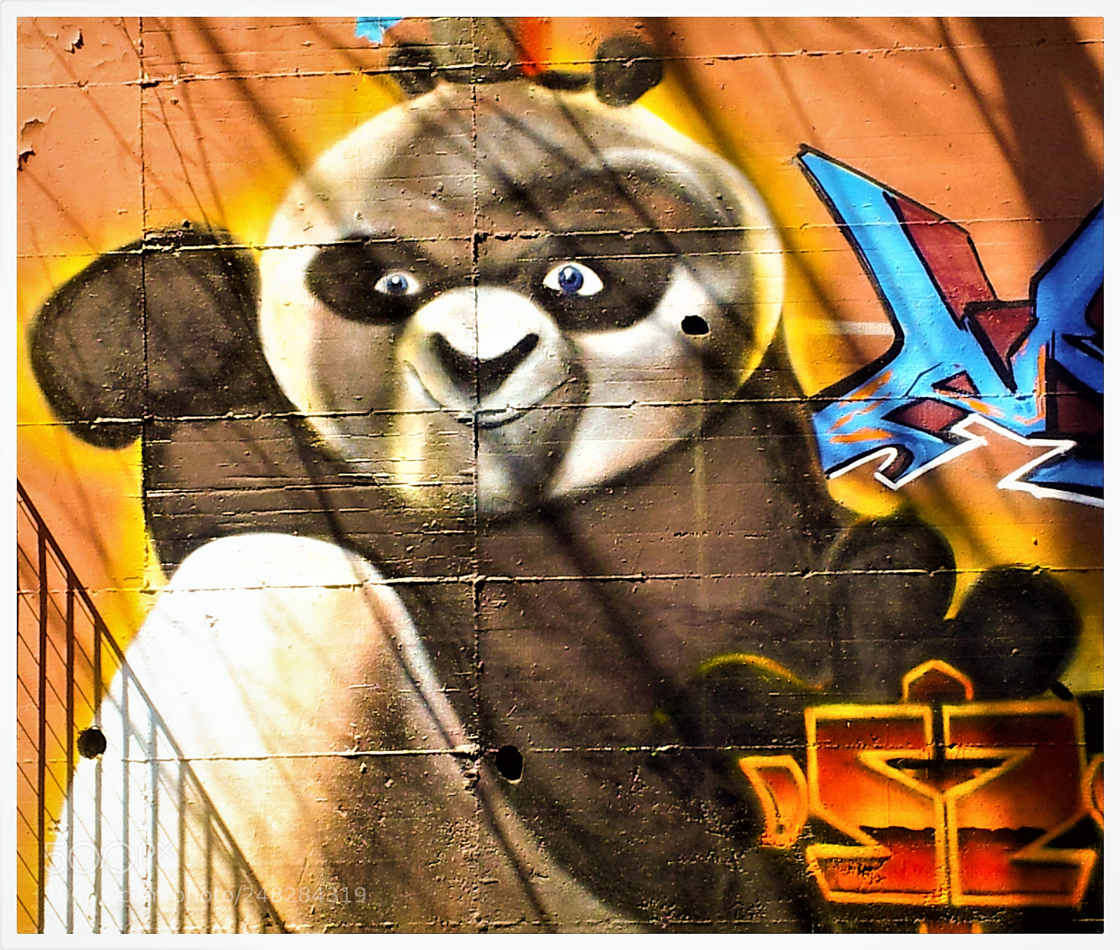 Samsung Galaxy S2 sample photo. Kung fu panda murales photography