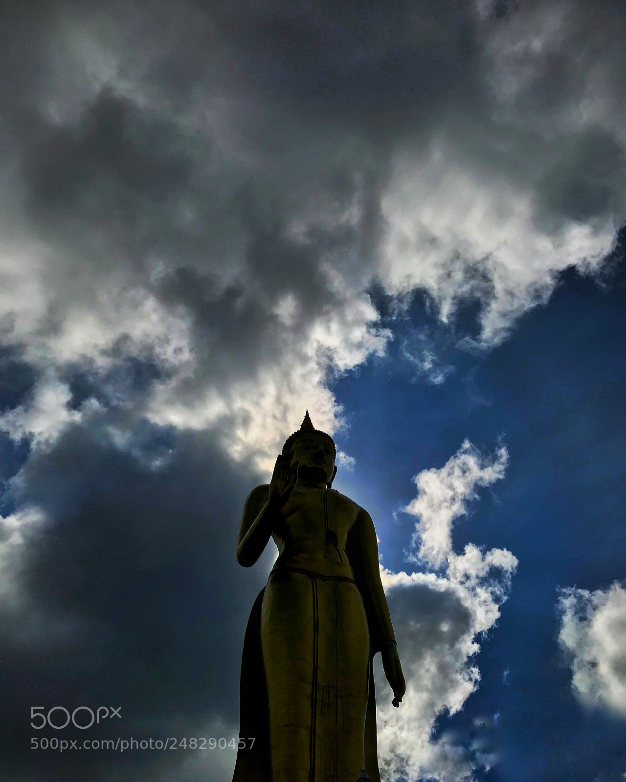 Apple iPhone 7 sample photo. Budda#dark#tall#cloud photography