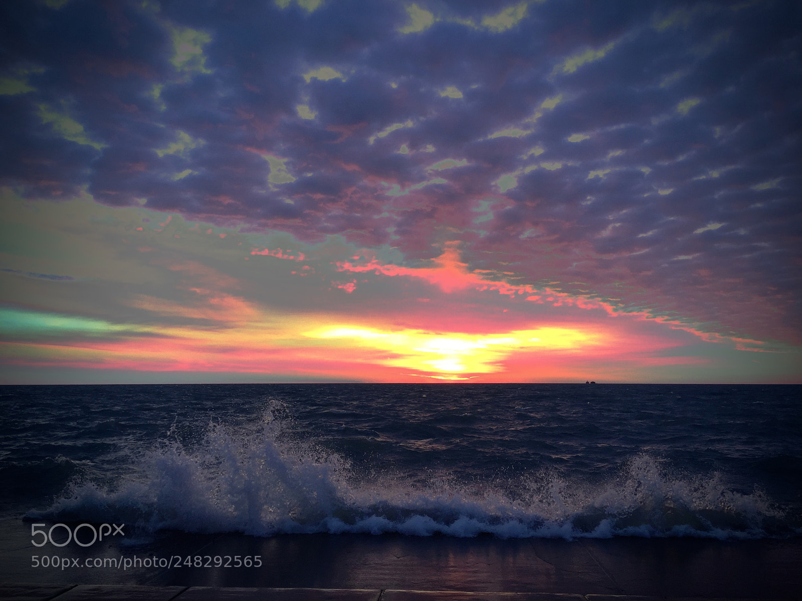 Apple iPhone 6 sample photo. Crashing waves and sunrise photography
