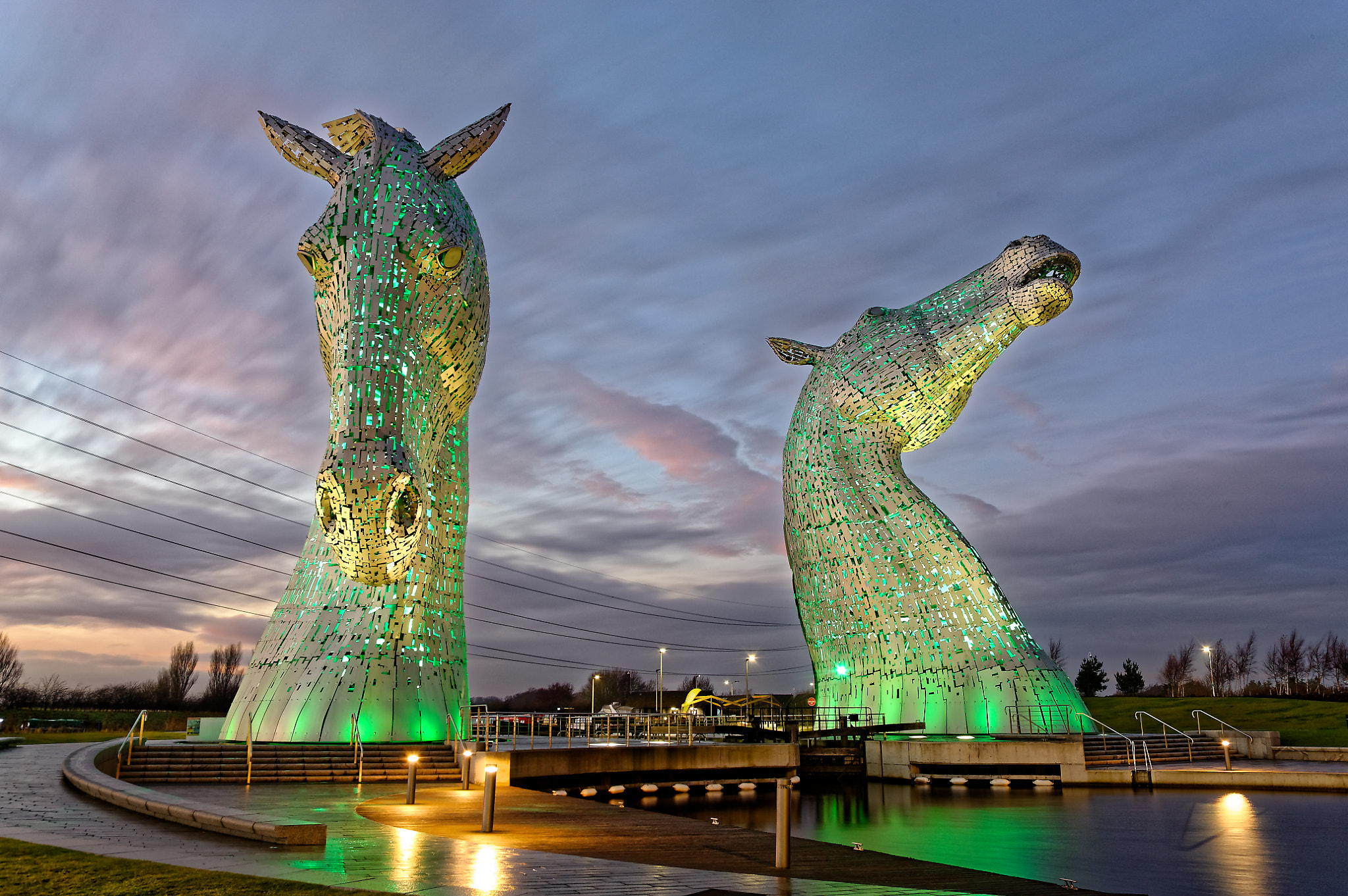 AF-S Zoom-Nikkor 24-85mm f/3.5-4.5G IF-ED sample photo. The kelpies, scotland photography