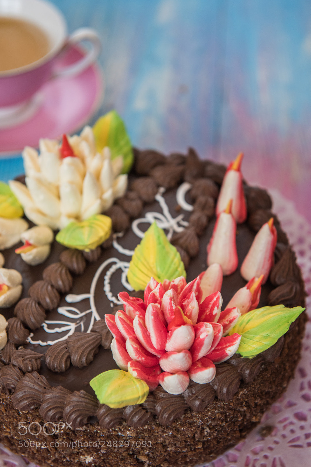 Nikon D810 sample photo. Cake on color background photography