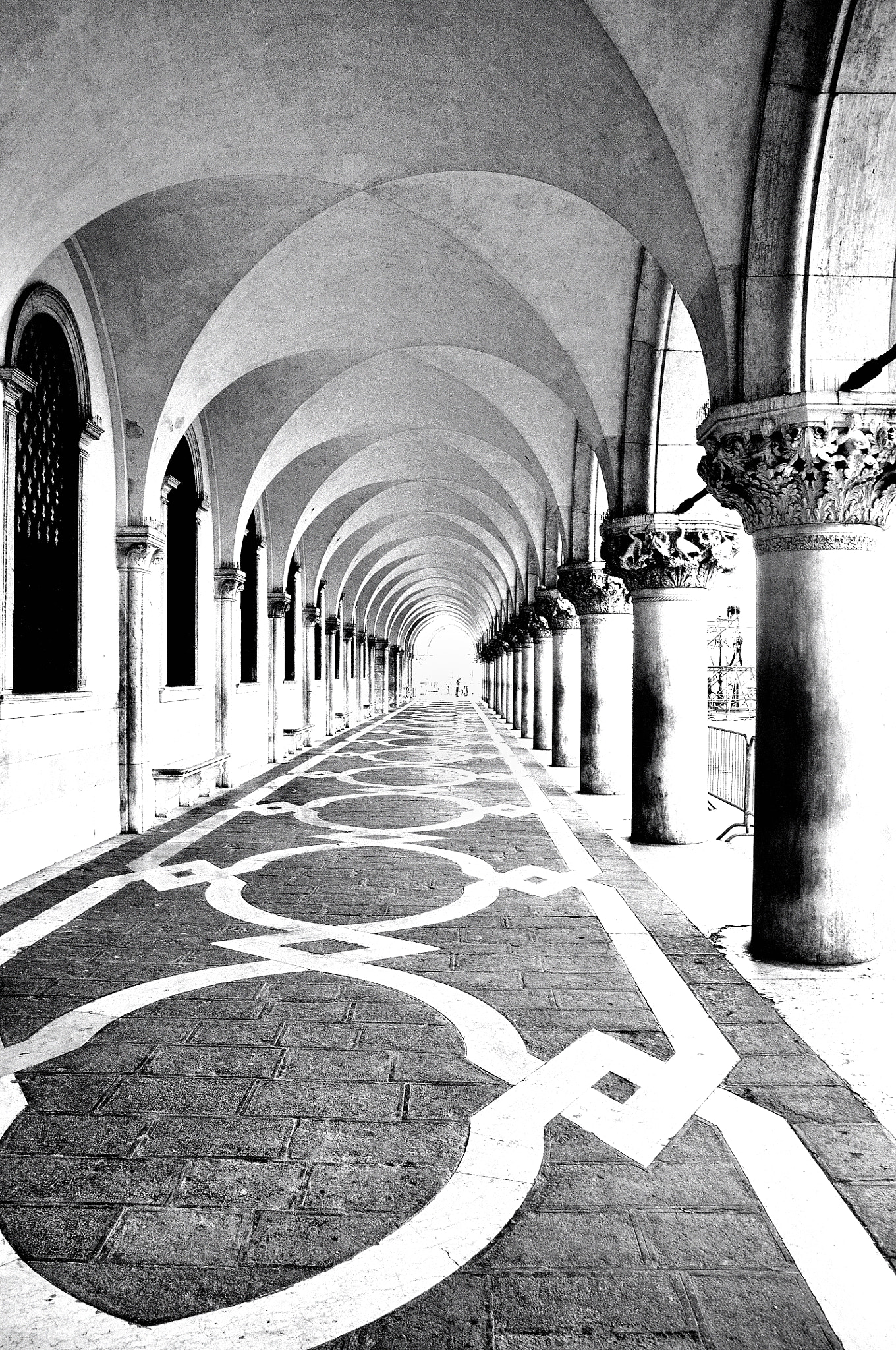 Nikon D300 sample photo. Doges palance in venice  b&w photography