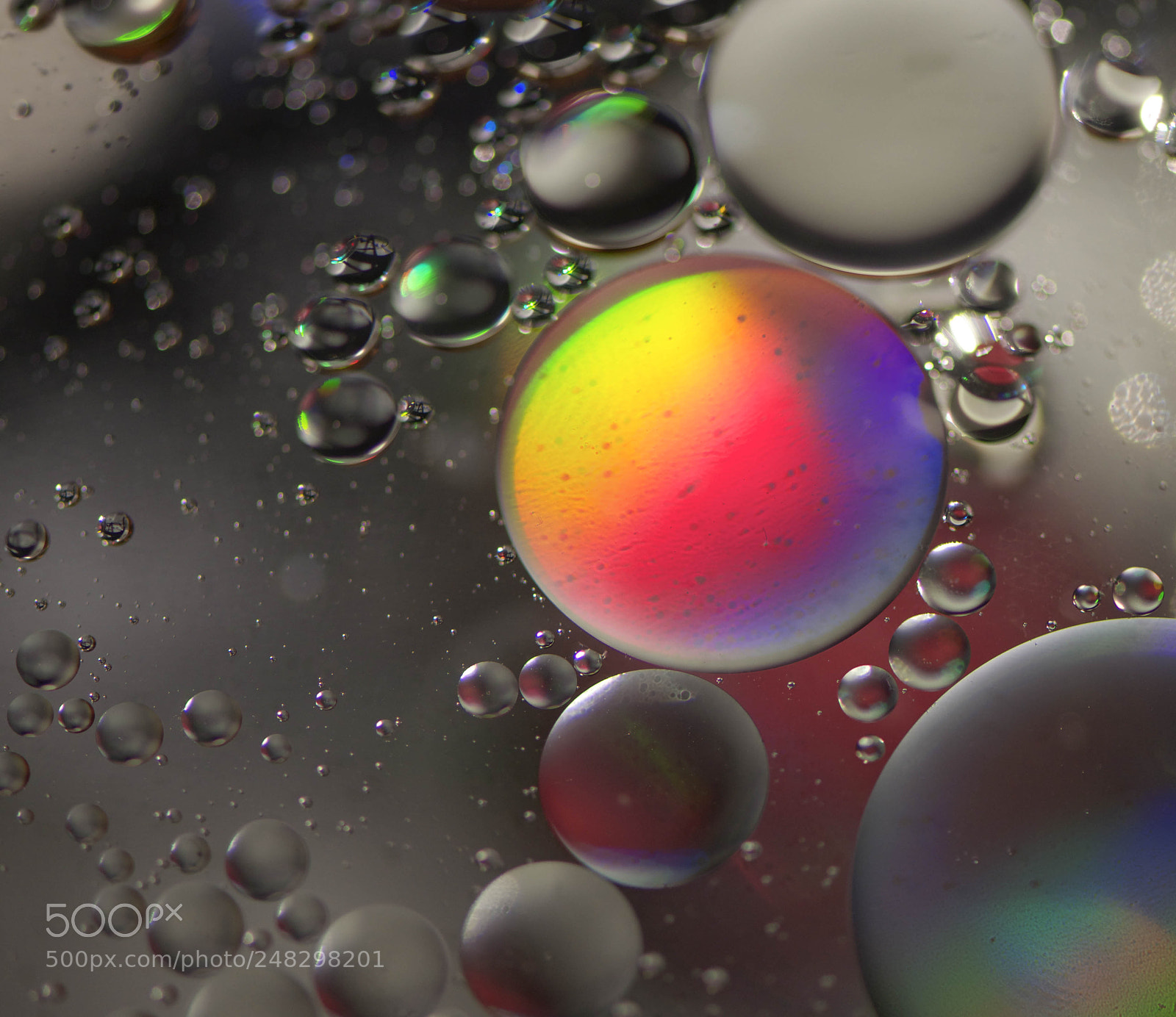 Nikon D5100 sample photo. Oil drops on water photography