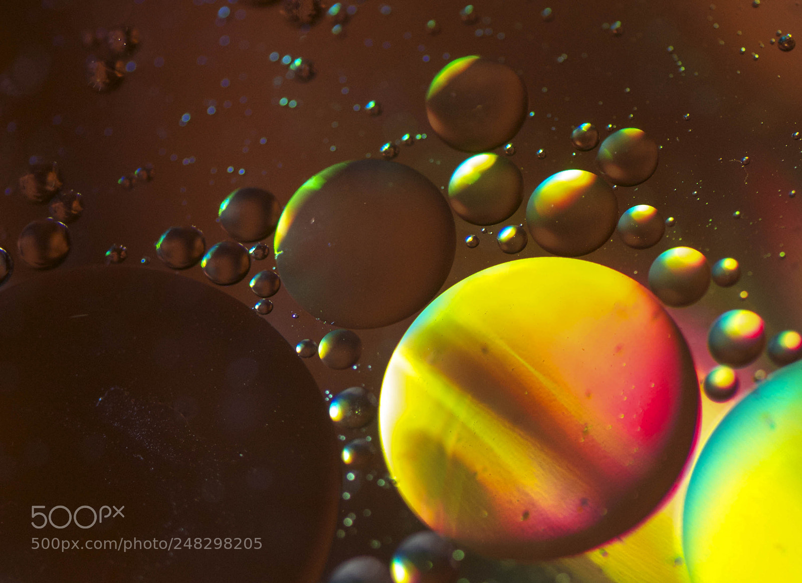 Nikon D5100 sample photo. Oil drops on water photography