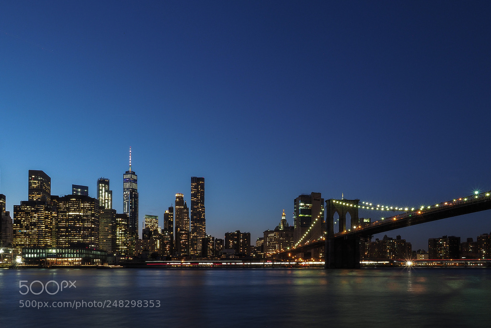 Olympus OM-D E-M1 Mark II sample photo. Brooklyn bridge blue hour photography