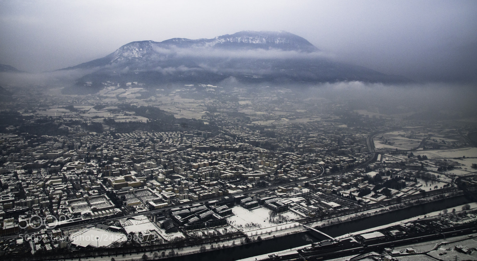 Pentax K-50 sample photo. Trento in white photography