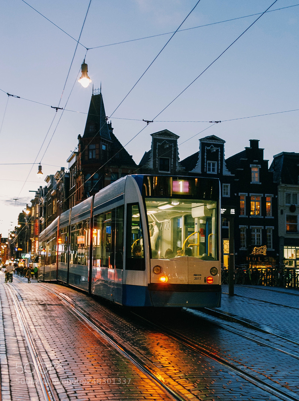 Nikon D700 sample photo. Tram amsterdam photography