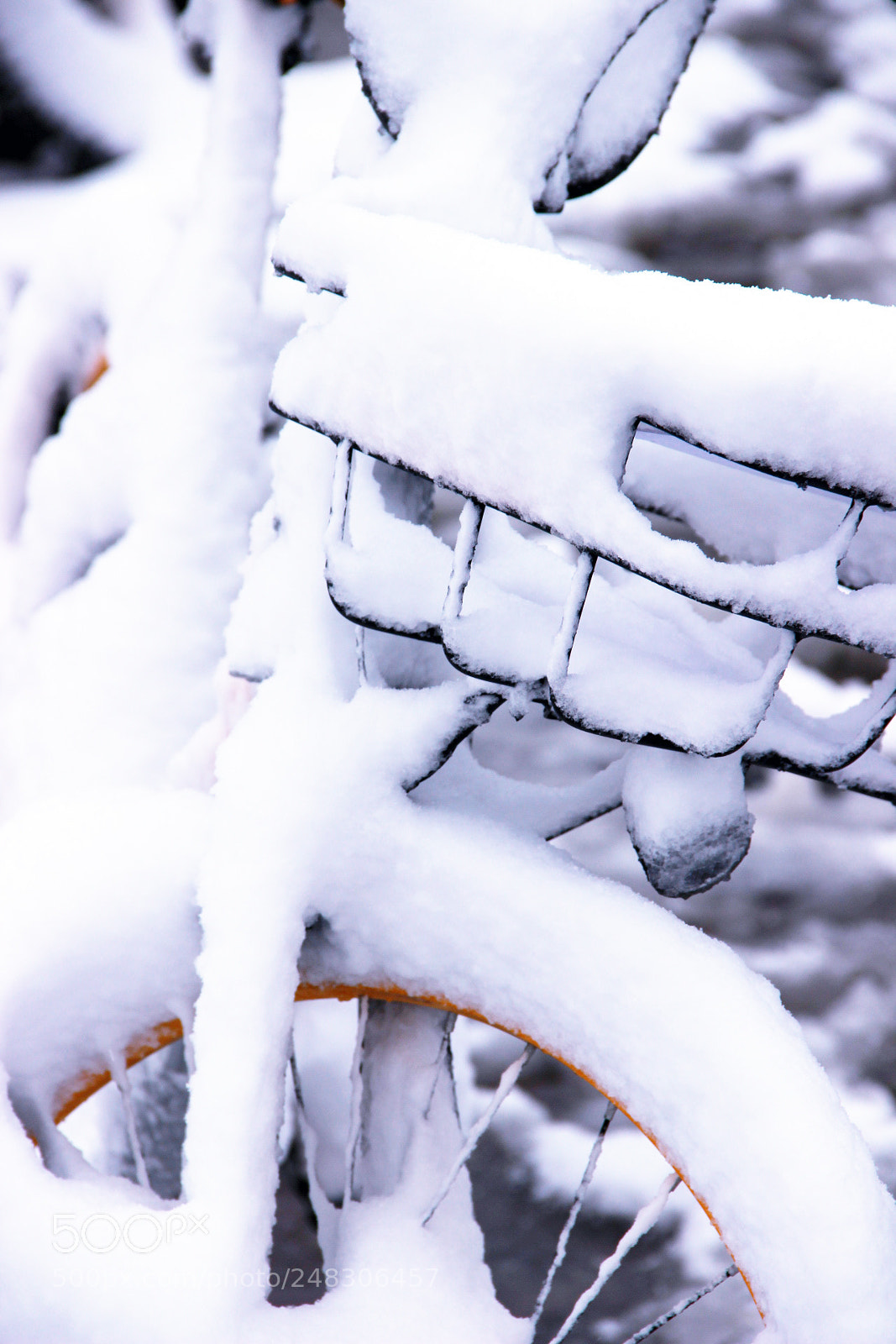 Canon EOS 600D (Rebel EOS T3i / EOS Kiss X5) sample photo. Snow bicycle. photography