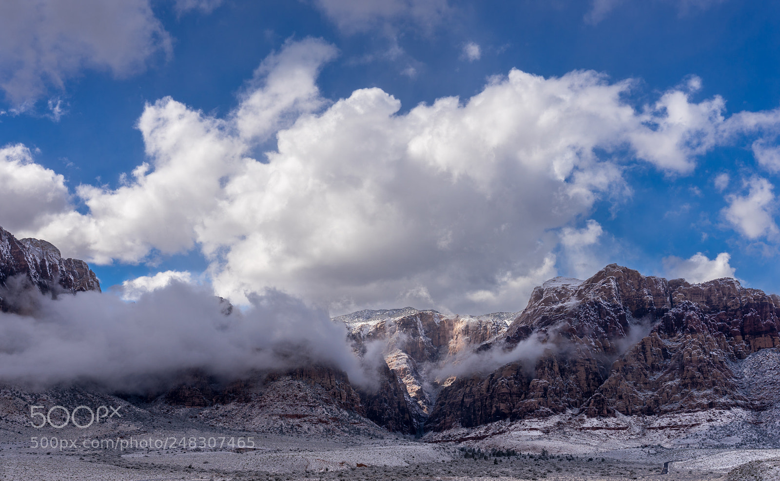 Sony a7 sample photo. Snow in the canyon photography