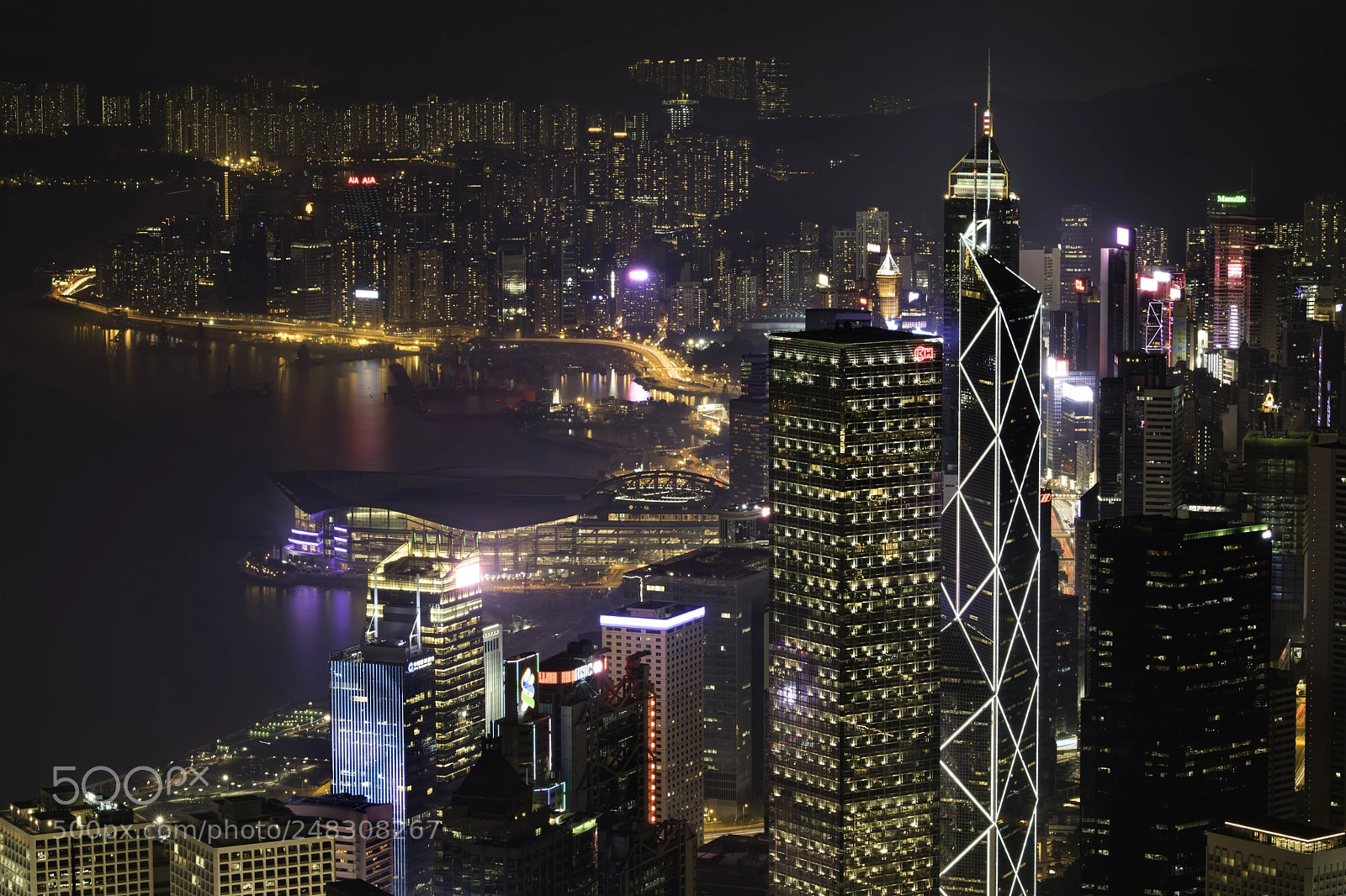 Nikon D5 sample photo. Hong kong night city photography