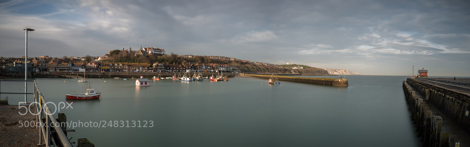 Nikon D800 sample photo. Folkestone harbour long exposure photography