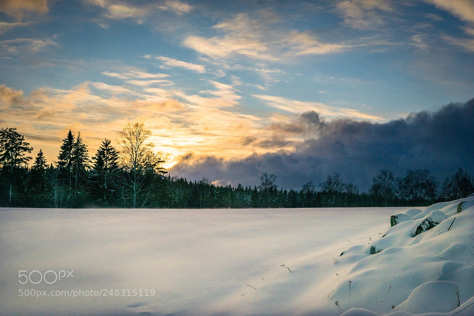Sony a7R sample photo. Sunset, winter photography