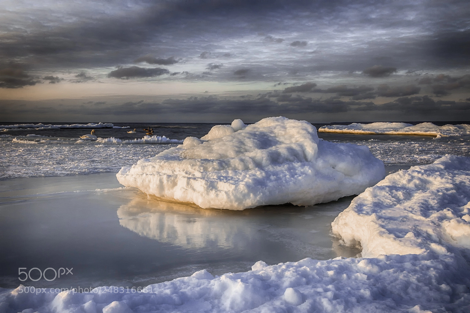 Canon EOS 7D sample photo. Icy sunset photography
