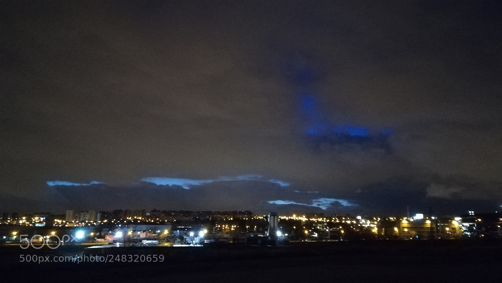 HUAWEI PRA-LX1 sample photo. City night blues photography
