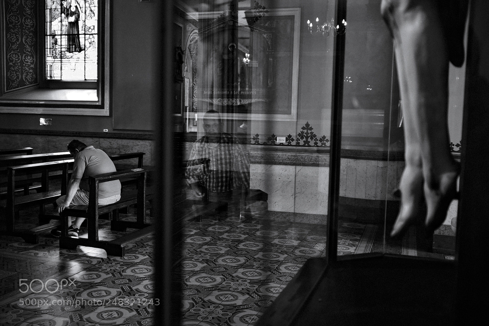 Fujifilm X100S sample photo. Faith, despair and reflected photography