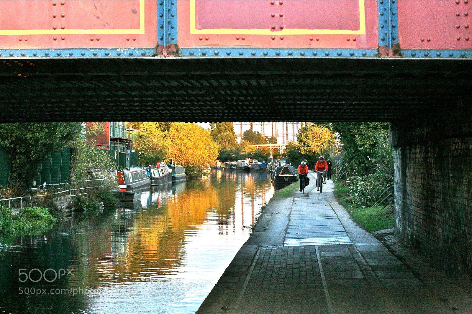 Canon EOS 30D sample photo. Sunset bridge reflections photography
