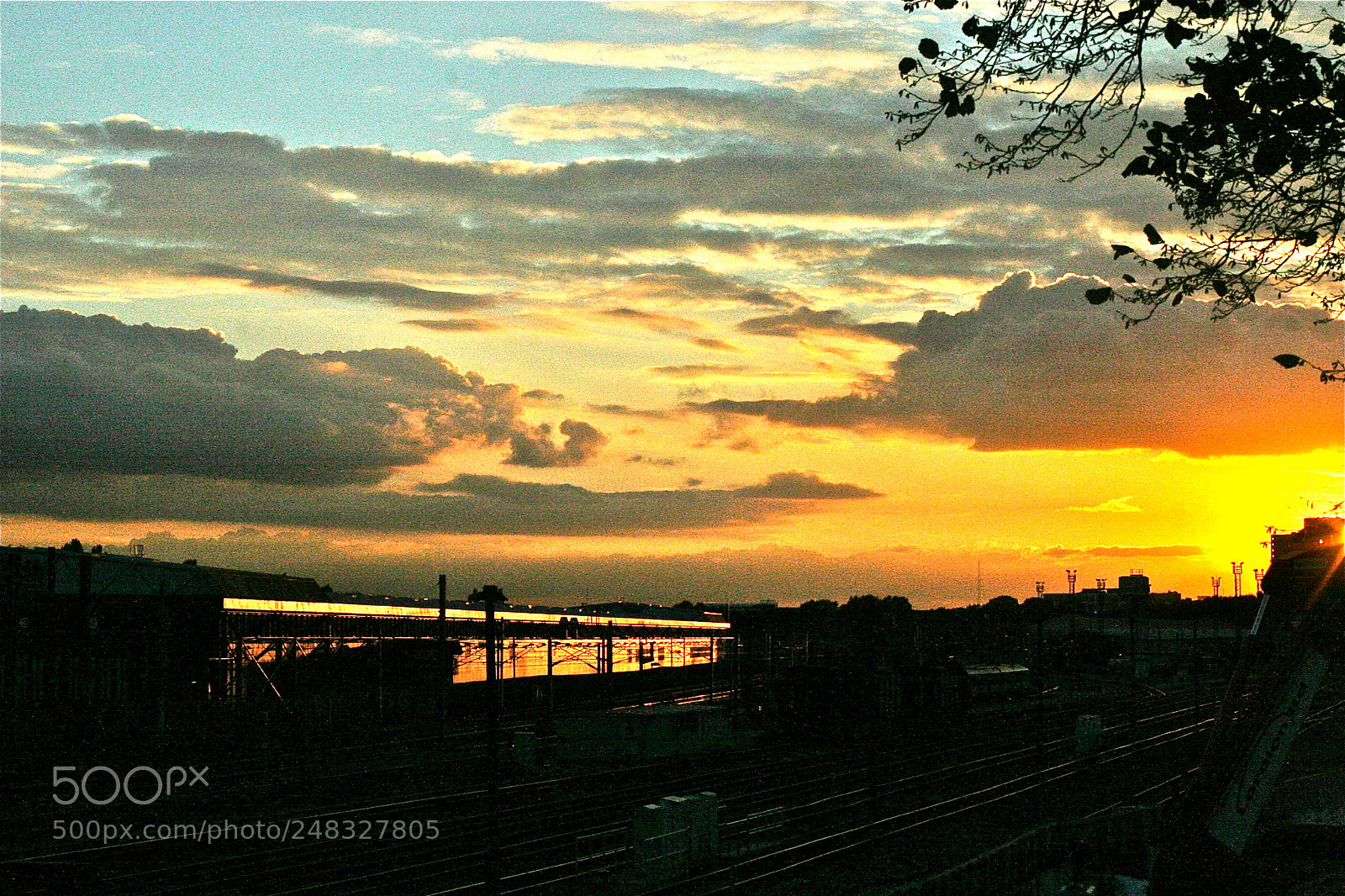 Canon EOS 30D sample photo. Sunset over the tracks photography