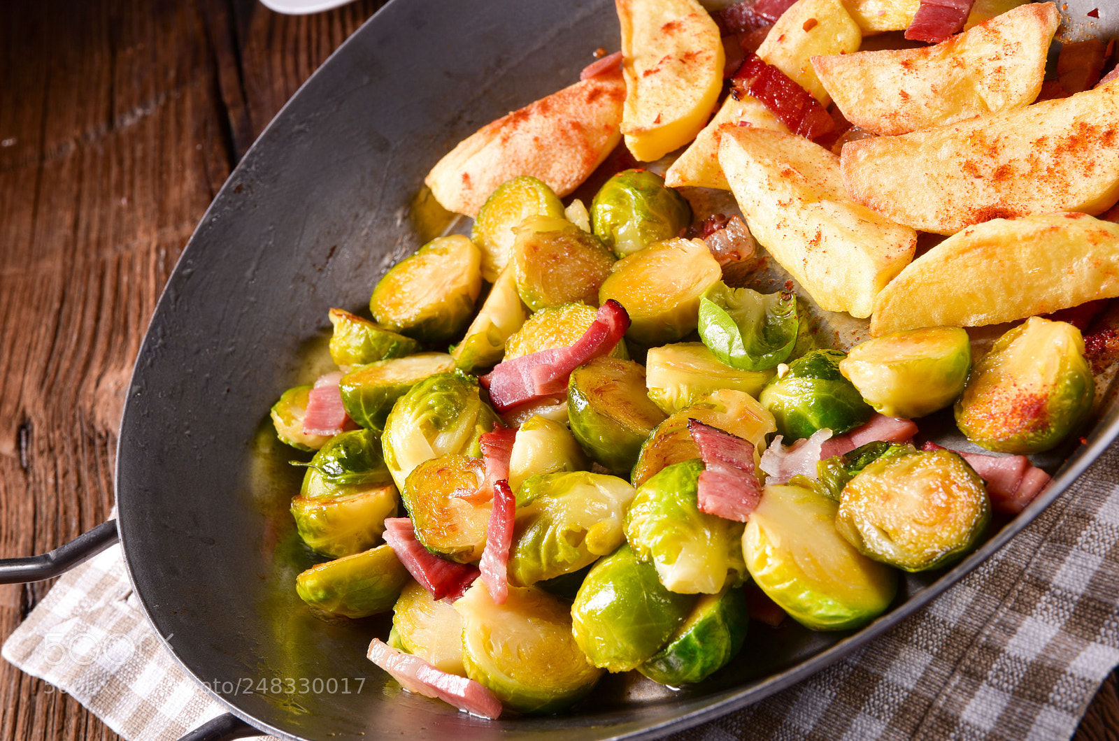 Nikon D810 sample photo. Brussels sprouts with ham photography