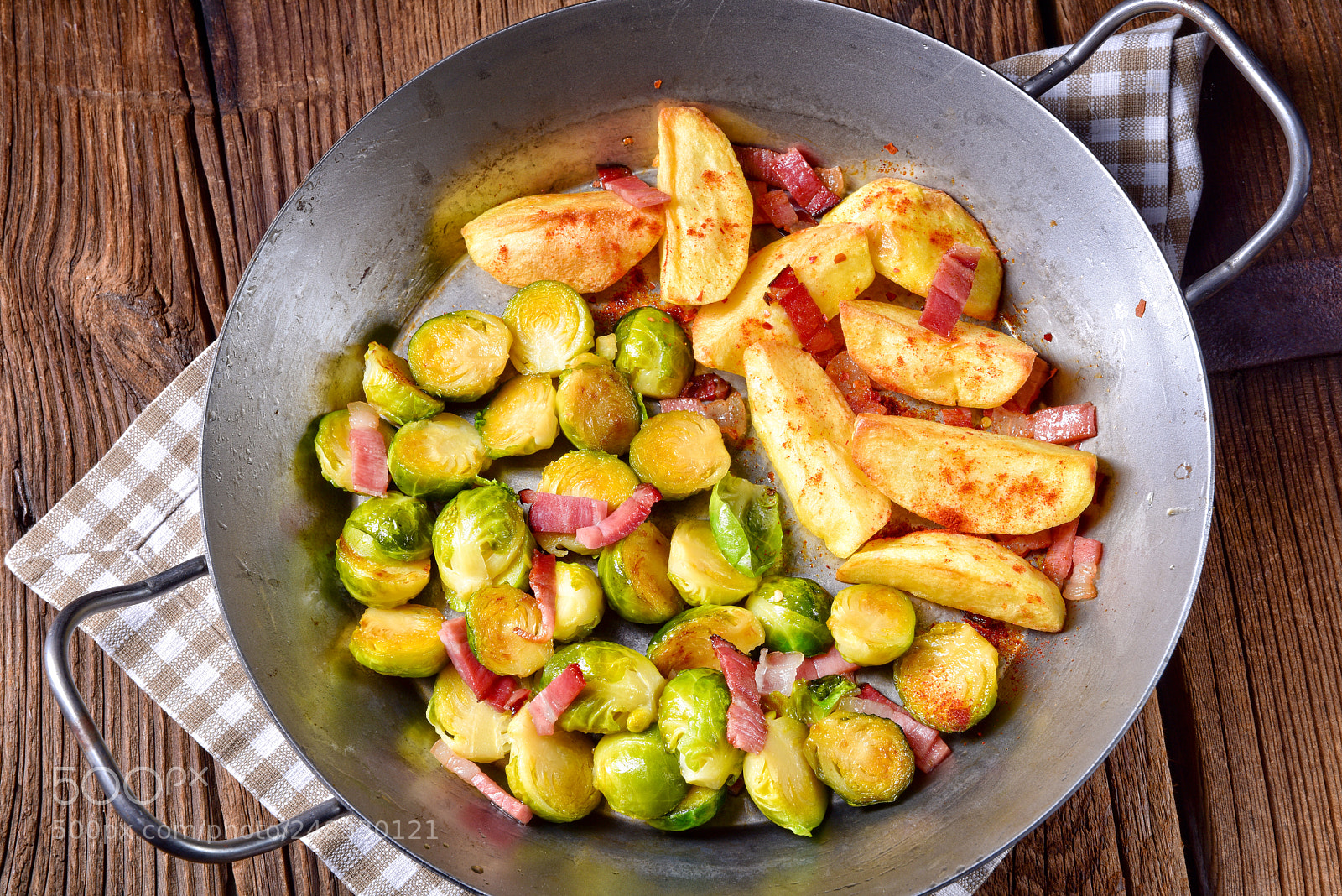Nikon D810 sample photo. Brussels sprouts with ham photography