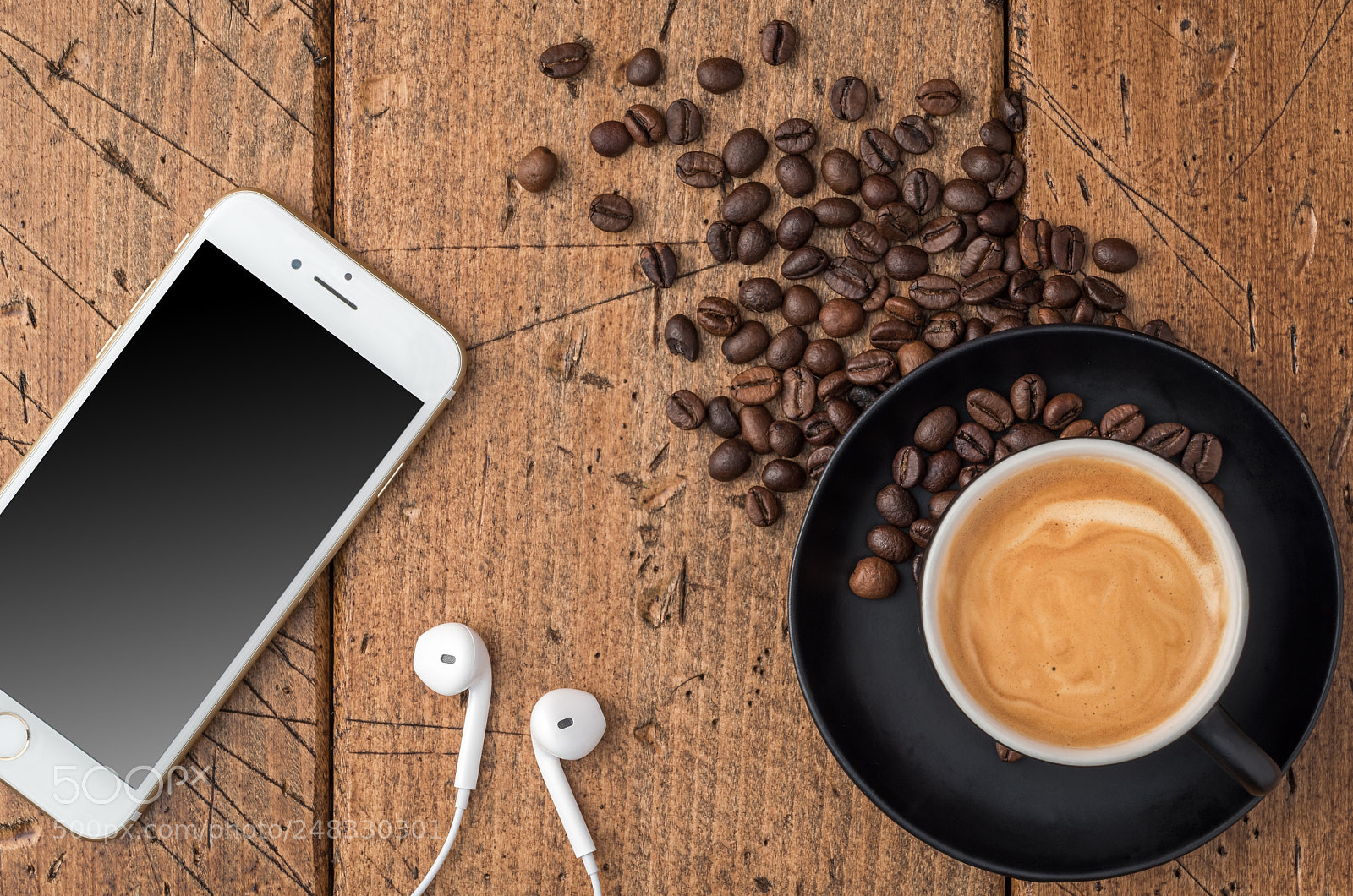 Nikon D610 sample photo. Top view of coffee photography