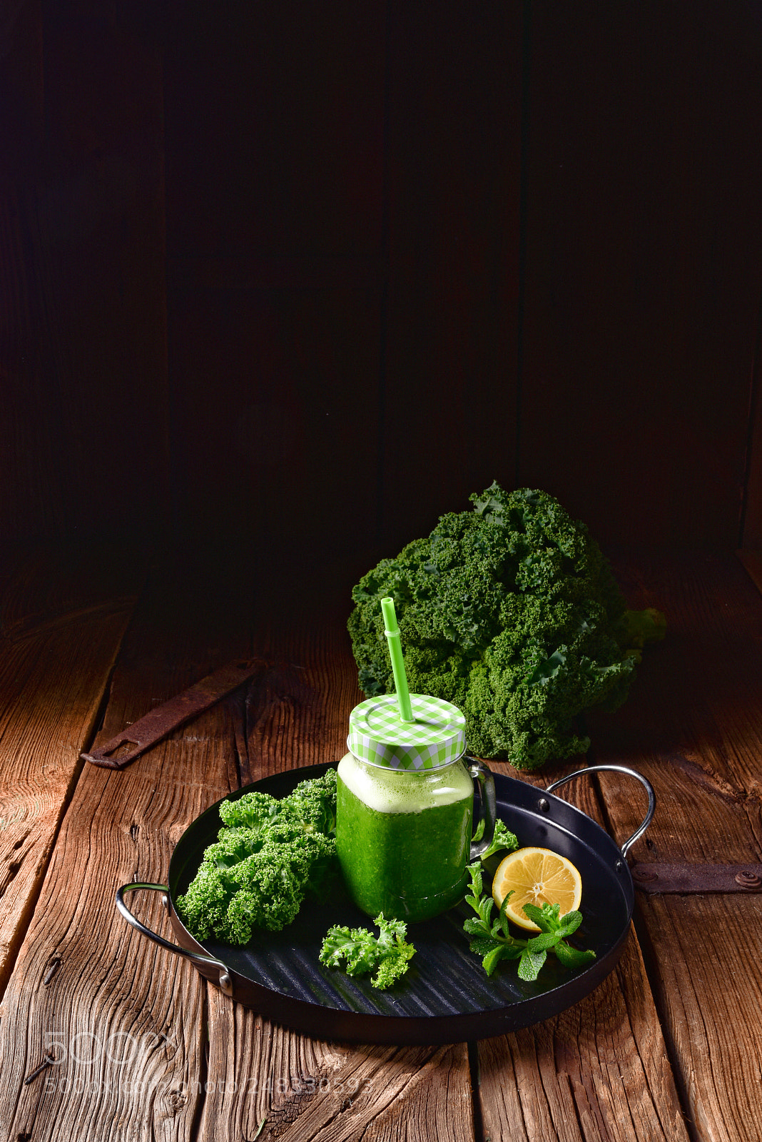 Nikon D810 sample photo. Kale smoothie photography