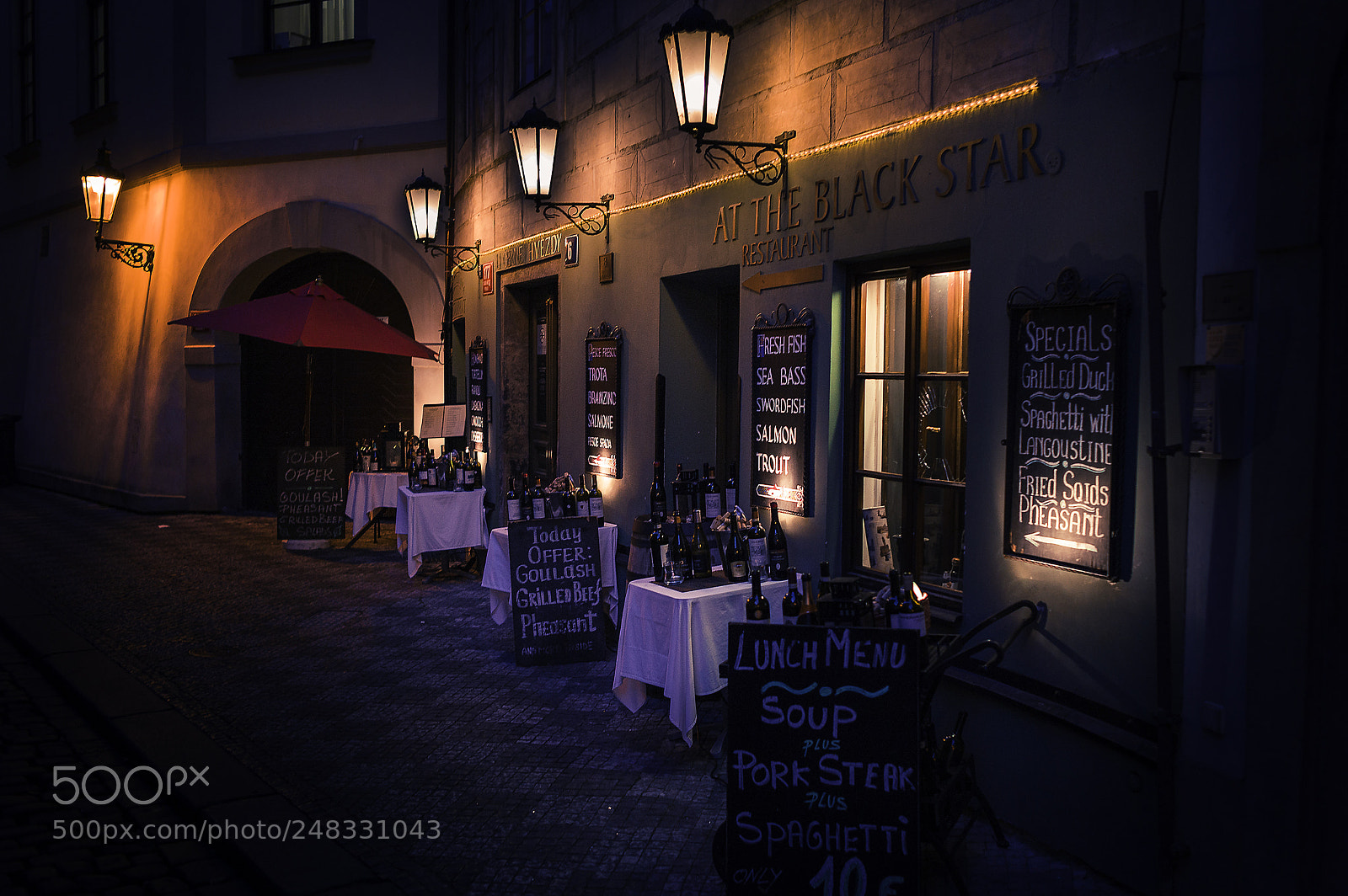 Leica M9 sample photo. Restaurant@night photography