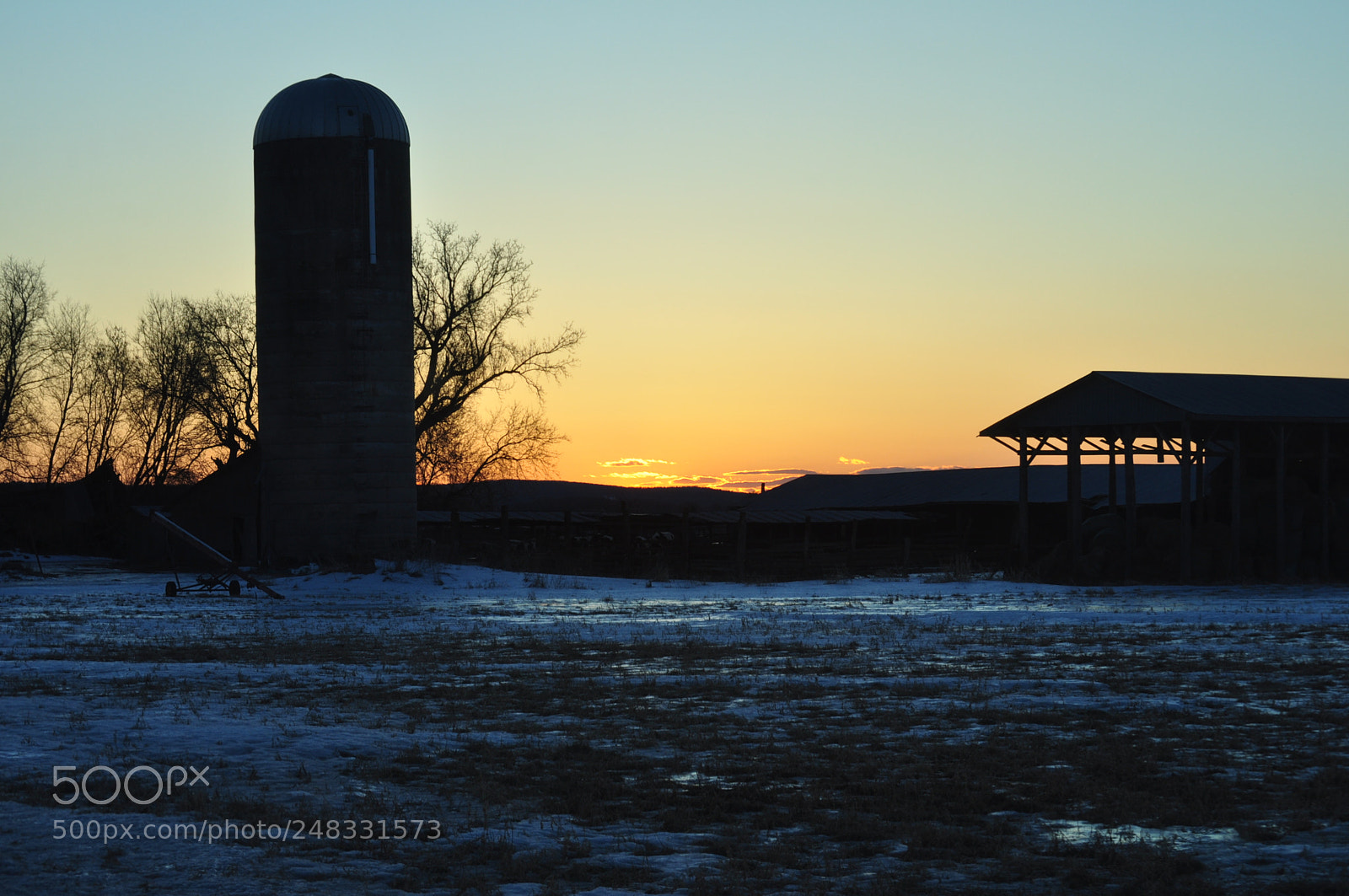 Nikon D5000 sample photo. Silo silouette photography