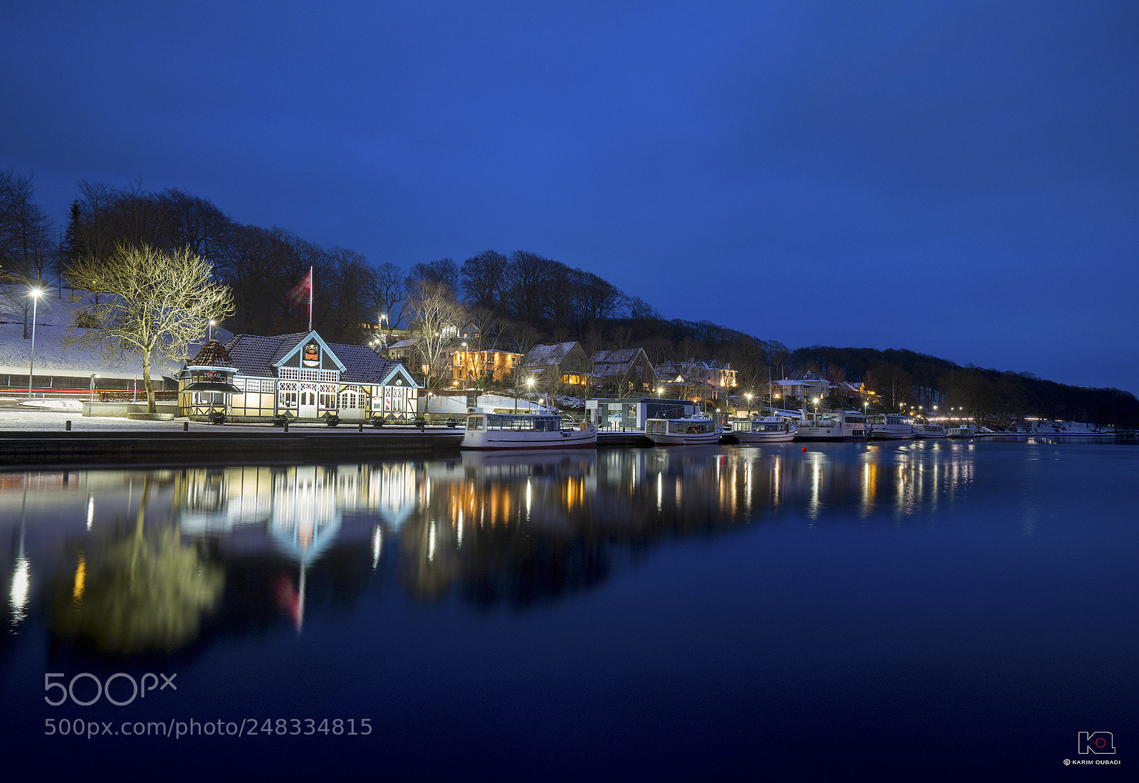 Sony a7R II sample photo. Silkeborg city night. photography