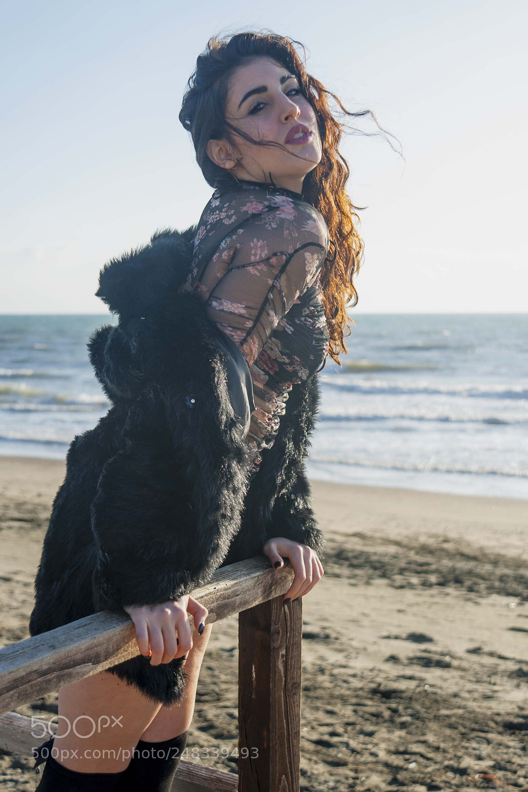 Nikon D700 sample photo. She & the sea photography