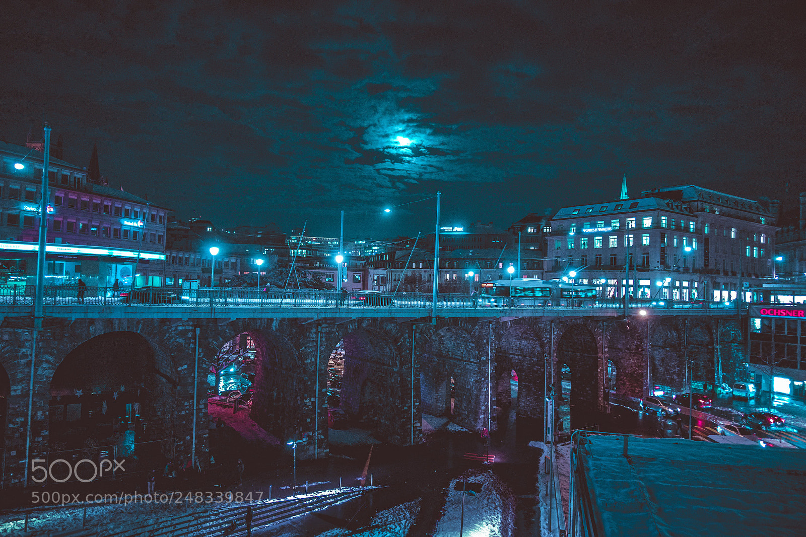 Sony Cyber-shot DSC-RX100 III sample photo. Lausanne by night photography