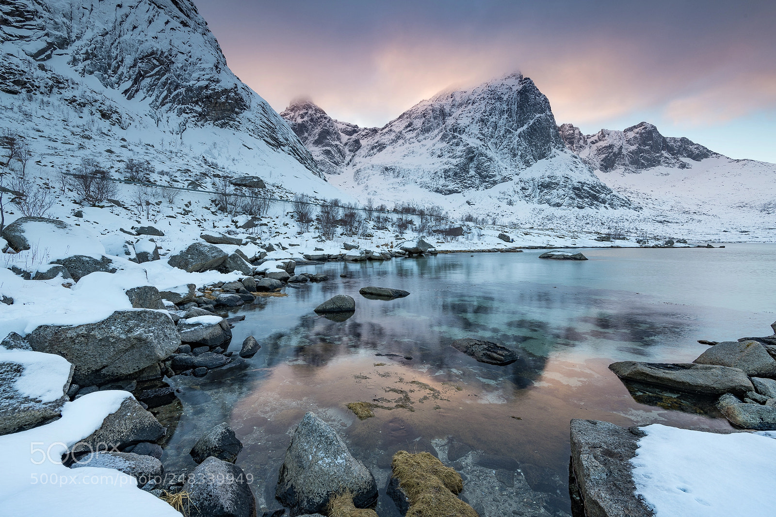 Nikon D850 sample photo. Fjord sunset clouds photography