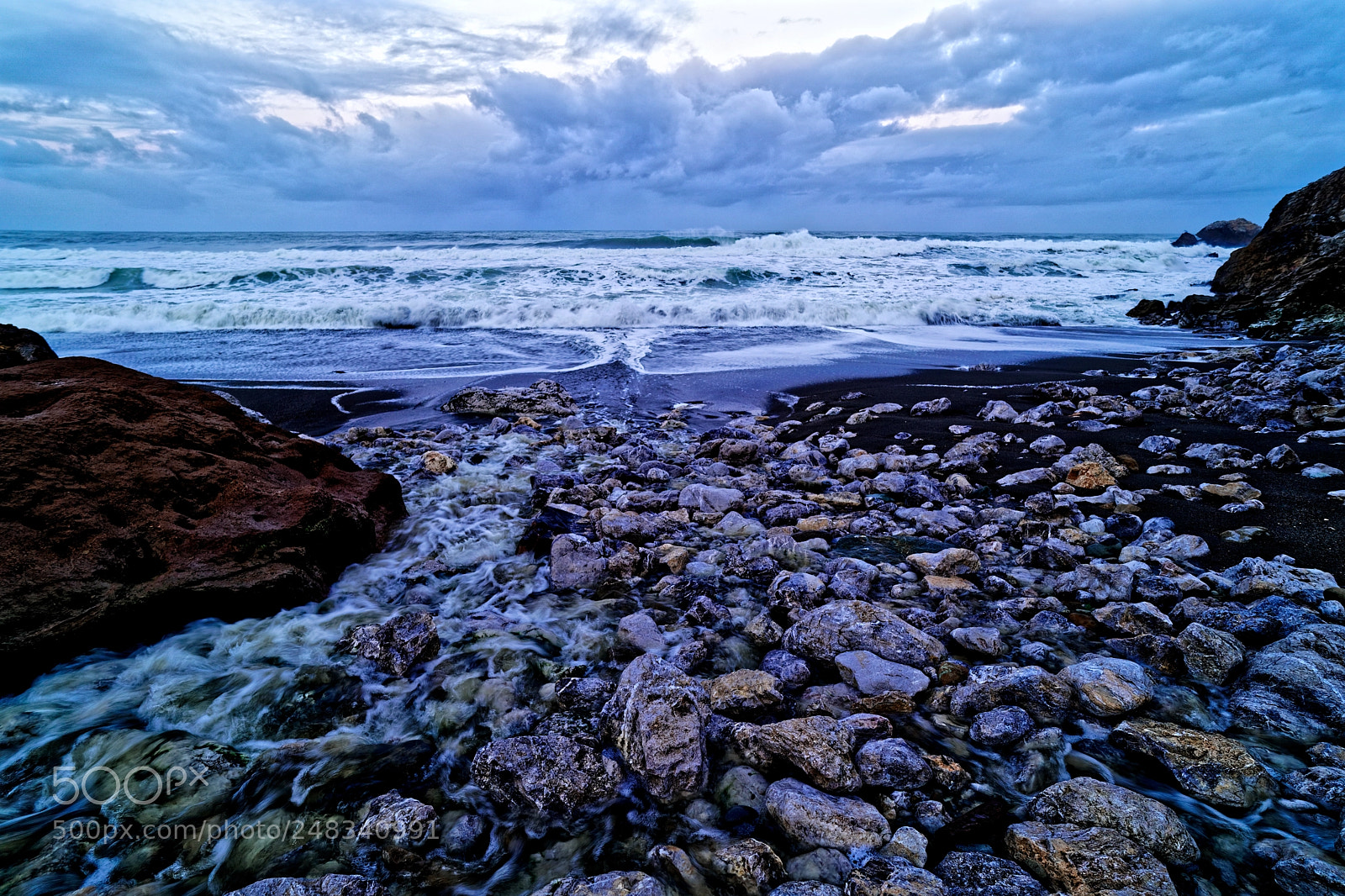 Sony a9 sample photo. Blue hour at rockaway photography