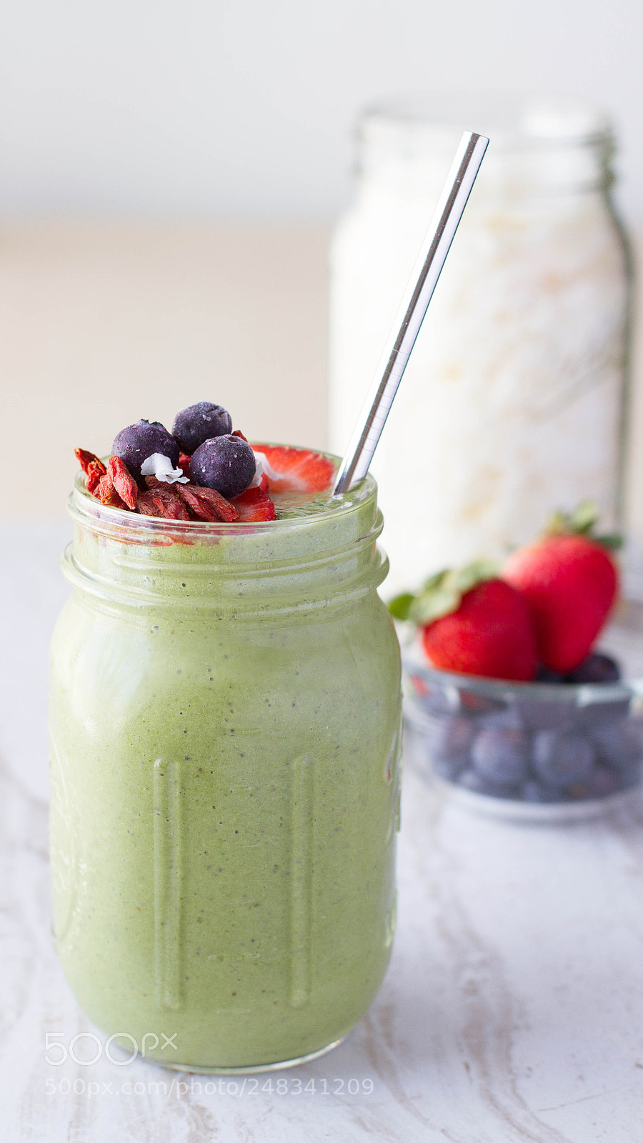 Canon EOS 7D sample photo. Matcha smoothie photography
