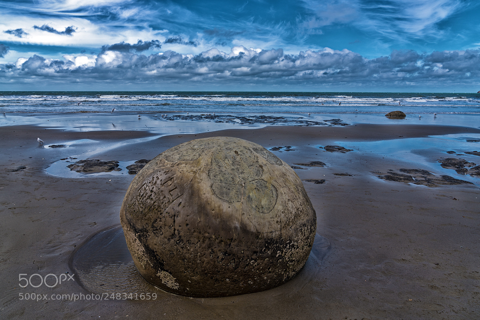 Sony a7R III sample photo. Moeraki boulders photography