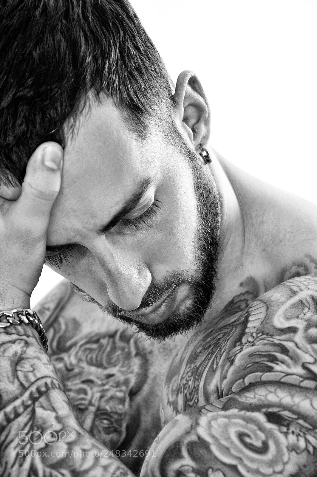 Nikon D90 sample photo. Inked portrait photography