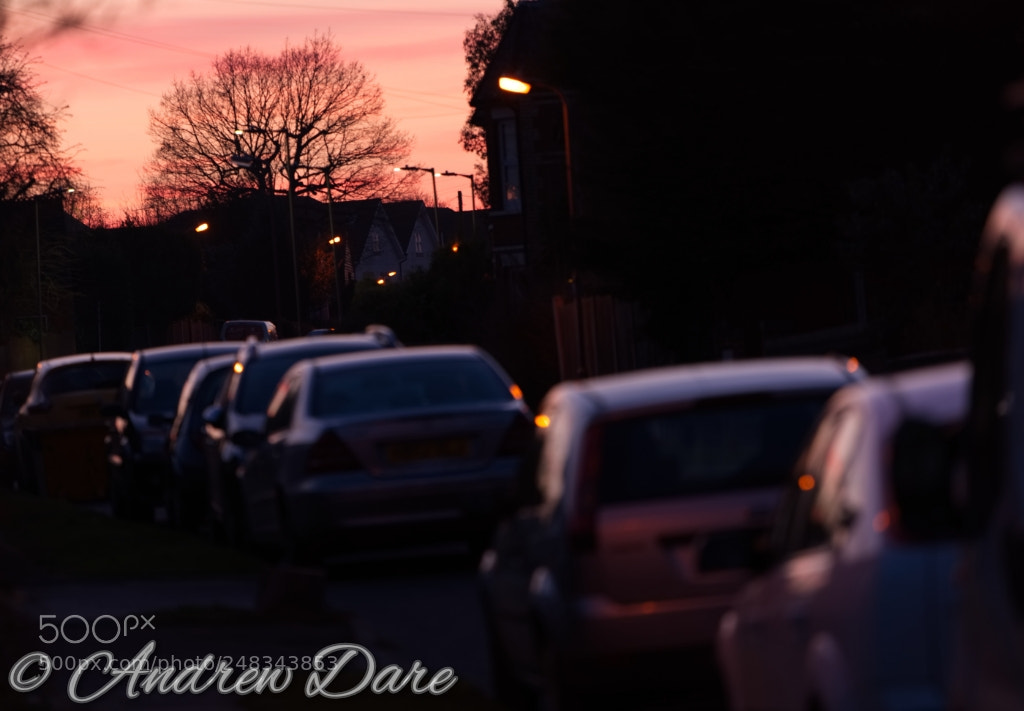 Nikon D810 sample photo. Cars at sunset photography