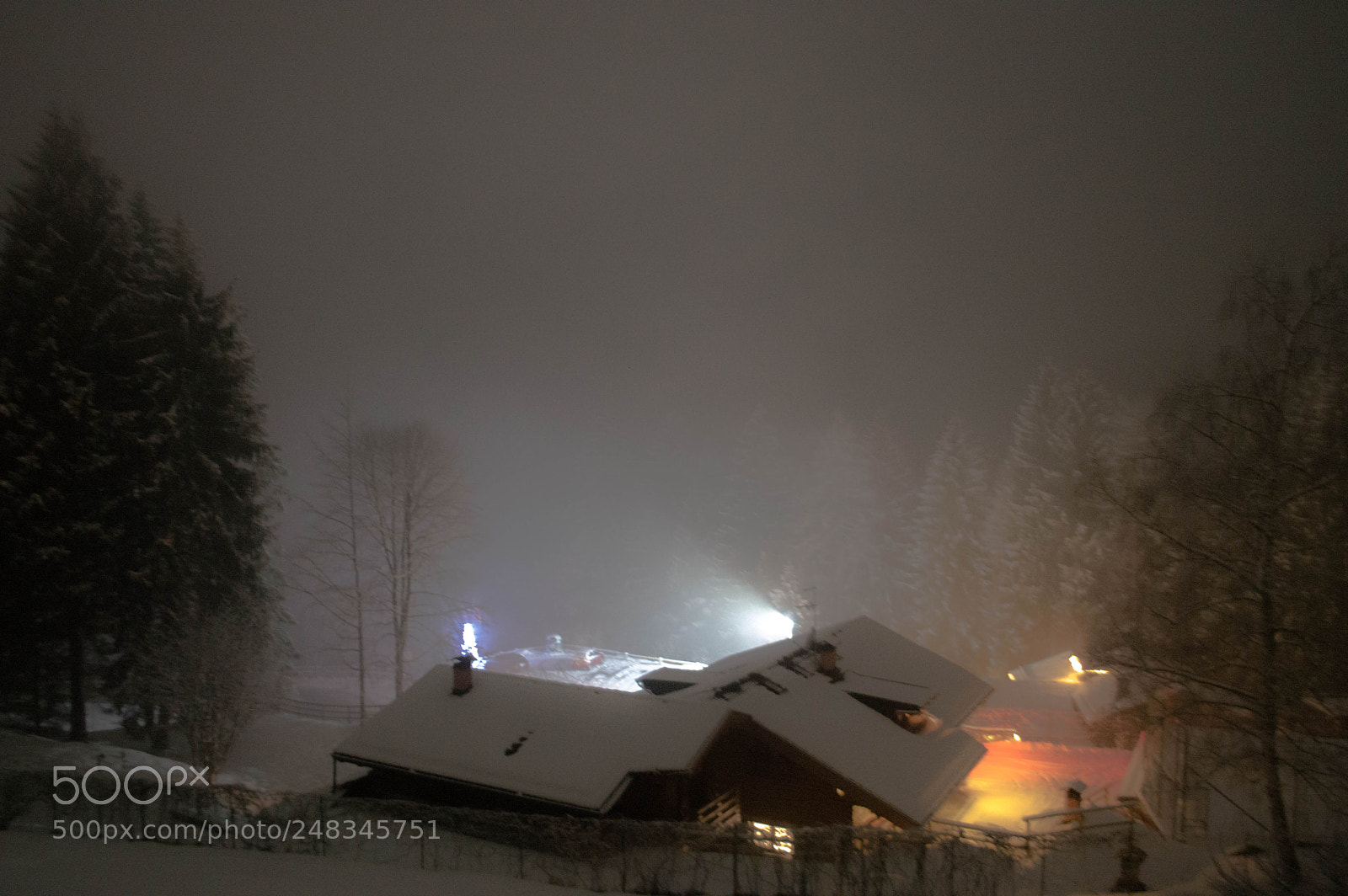 Nikon D3200 sample photo. Notturno con neve photography