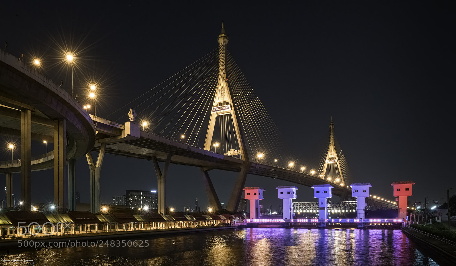 Sony a7R II sample photo. Bhumibil bridge bangkok photography