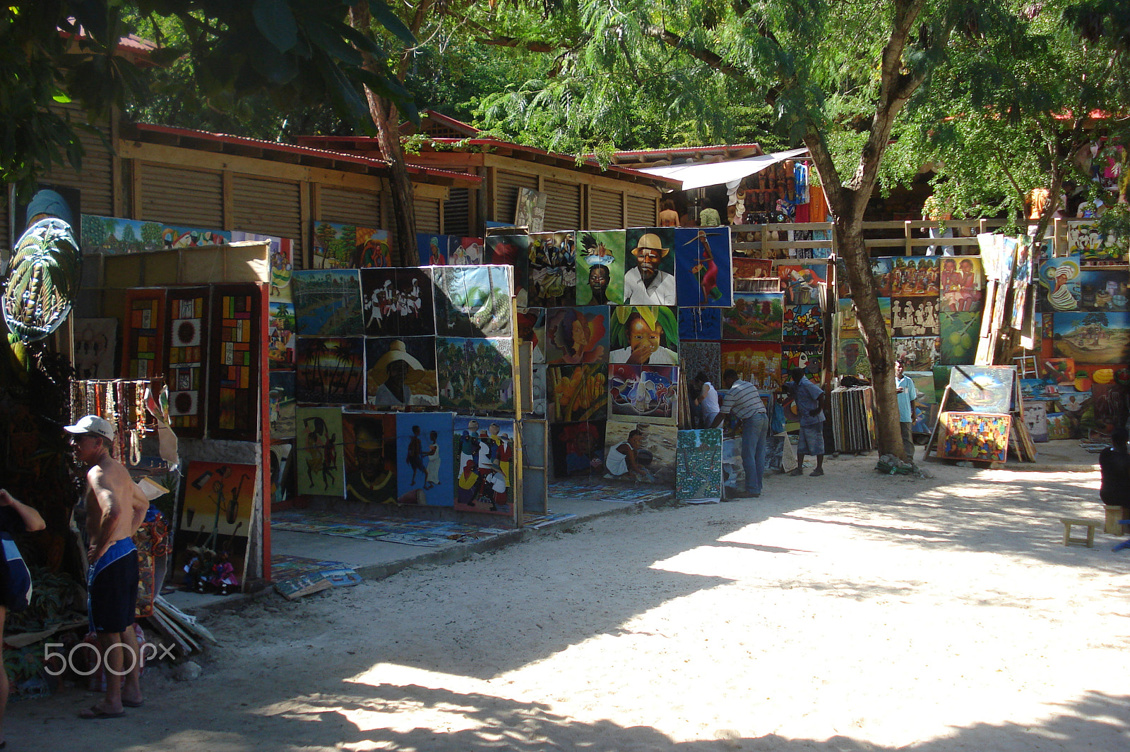 Sony DSC-W35 sample photo. Local art market @ haiti photography