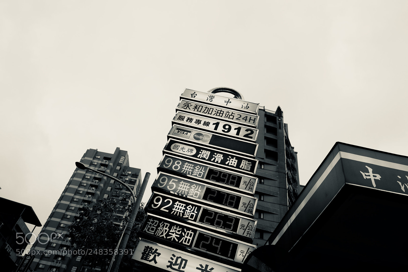 Leica Q (Typ 116) sample photo. 永安市場附近的加油站 photography