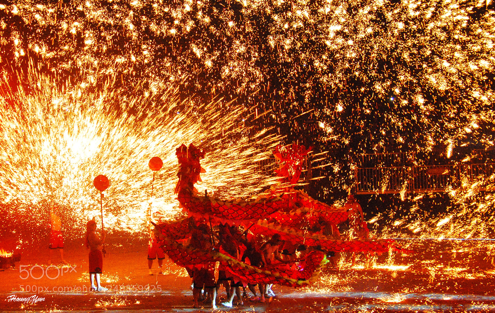 Nikon D80 sample photo. Tongliang fire dragon dance photography