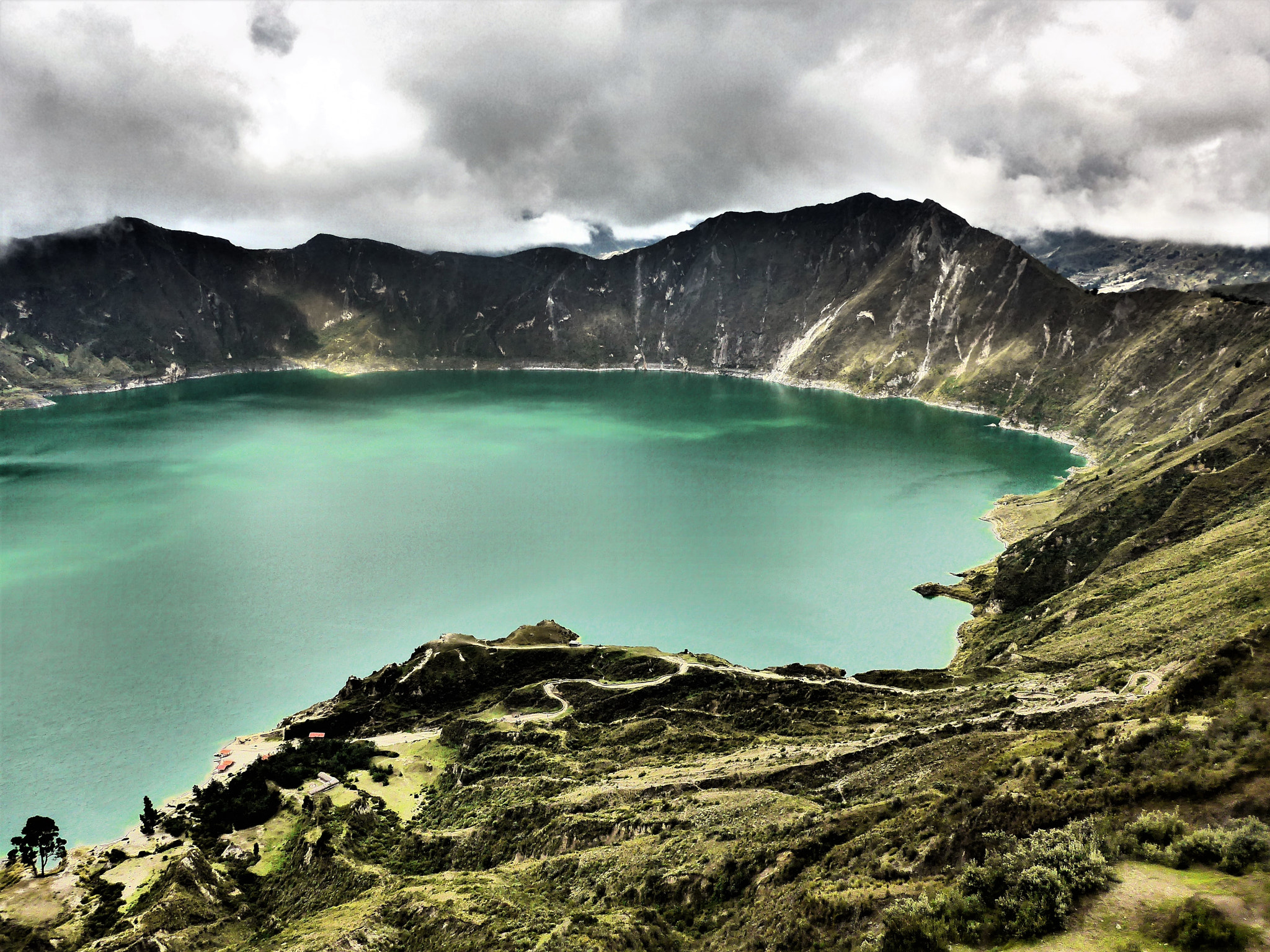 Panasonic Lumix DMC-LF1 sample photo. Quilotoa crater lake ecuador photography