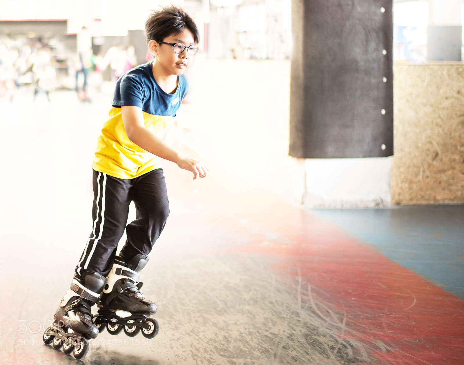 Nikon D610 sample photo. Rollerblade boy photography