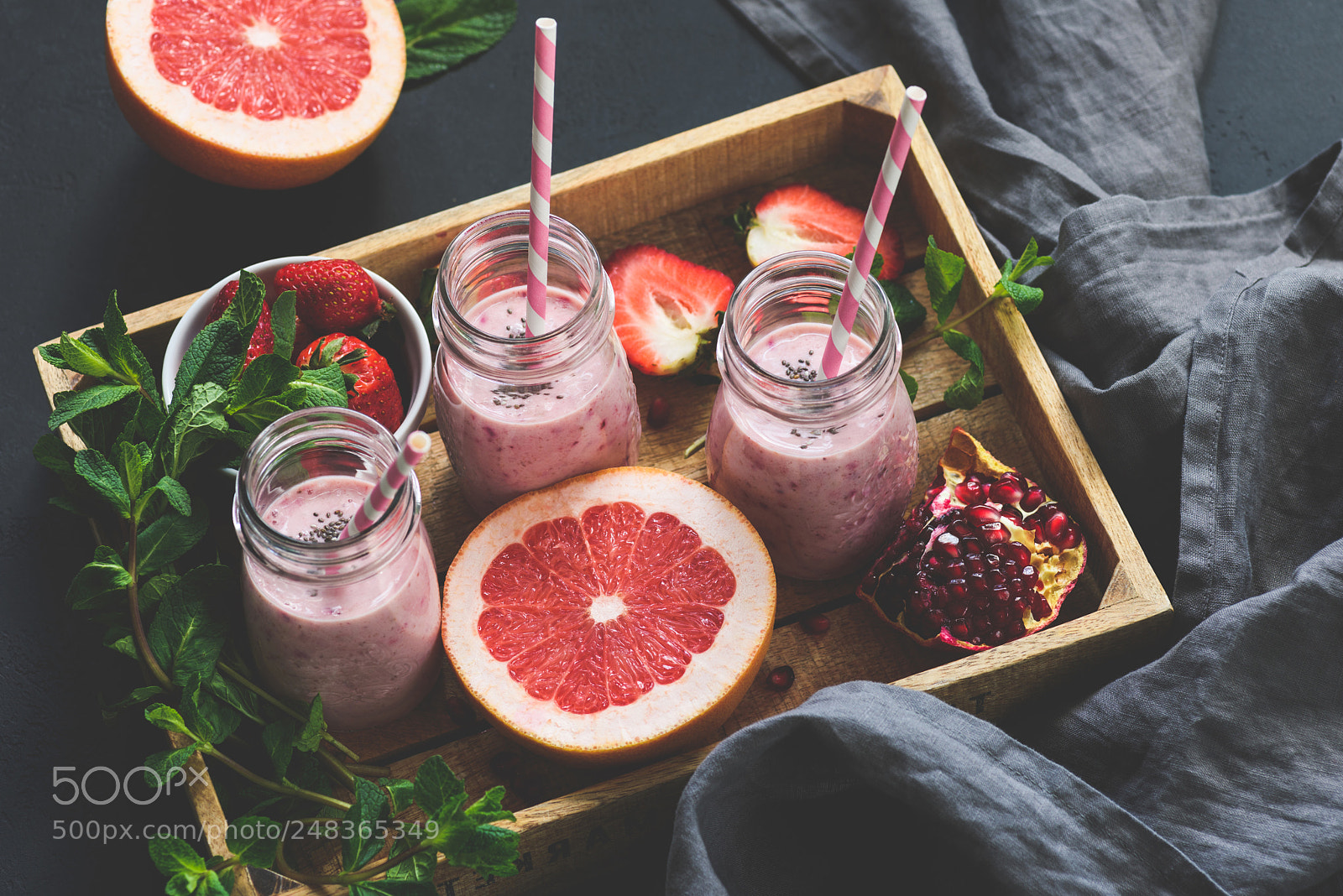 Nikon D810 sample photo. Pink fruit smoothies in photography