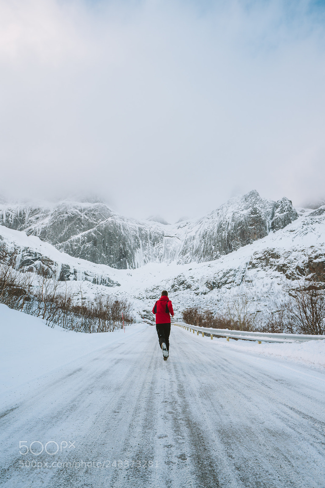 Sony a7R III sample photo. Running up nusfjord photography