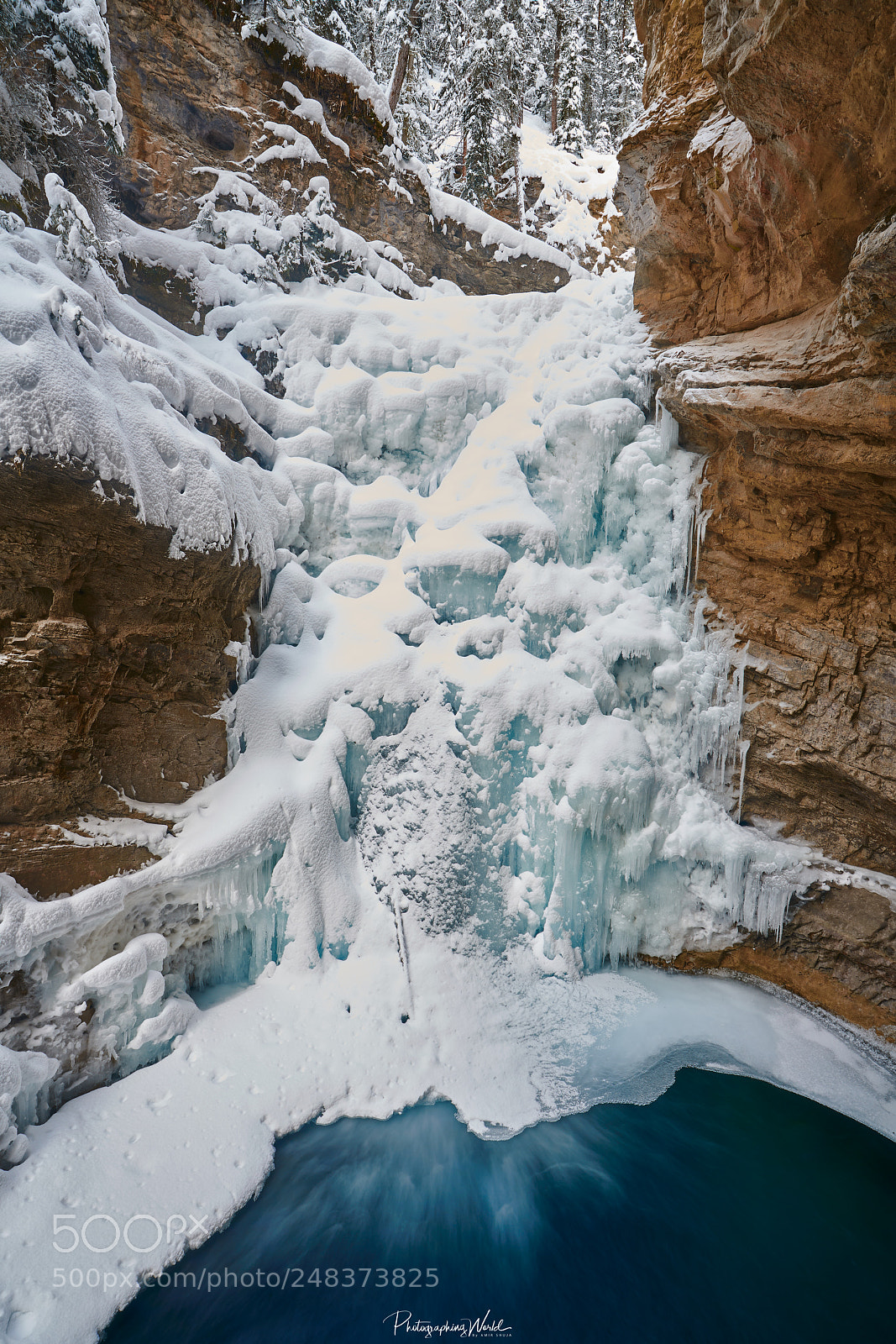 Sony a7R III sample photo. Lower fall johnston canyon photography