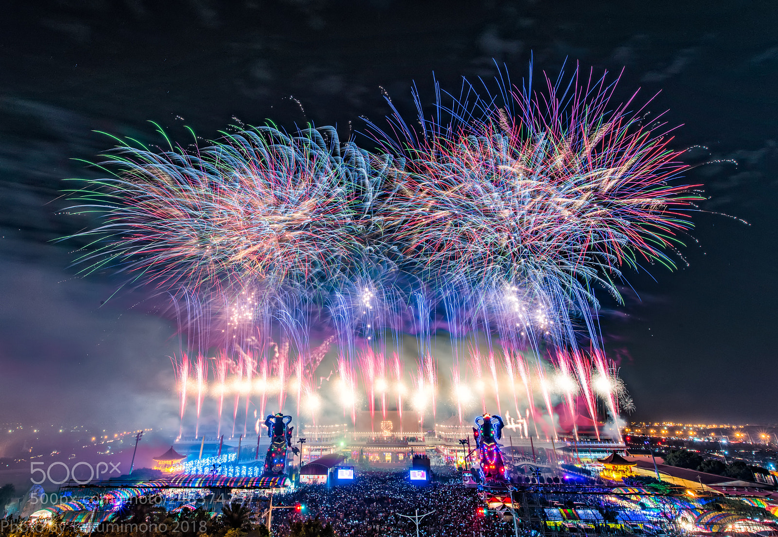 Nikon D810 sample photo. 2018 luermenma temple firework photography